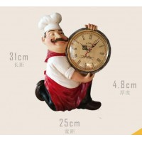 Resin Kitchen Chinese 3D decorative wall clock