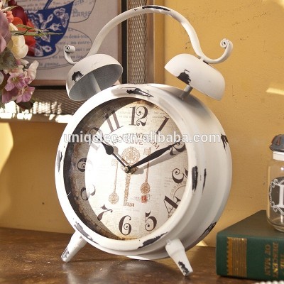 Fancy Vintage Decorative Bedside Metal Gift Table Clock