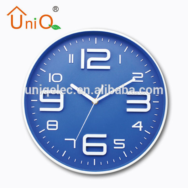 Blue digital led wall clock