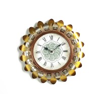 Metal vintage glass circular oem wall clock