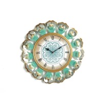 Antique classic abstract flower design wall clock