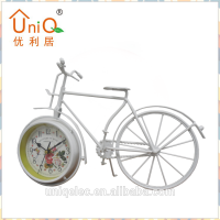 Metal bicycle home decor office gift desk clock