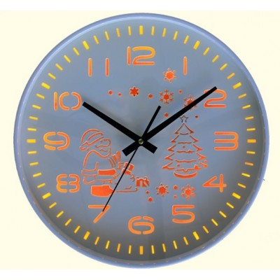 Fashion 14inch Remote Control Plastic Wall Clock with LED Light