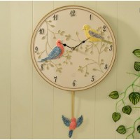 Bird 3d home decoration clock resin pendulum wall clock