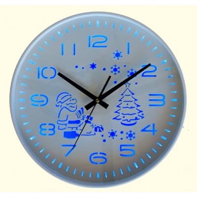 14inch Fashion Plastic Colorful LED Home Decoration Wall clock With Night Light